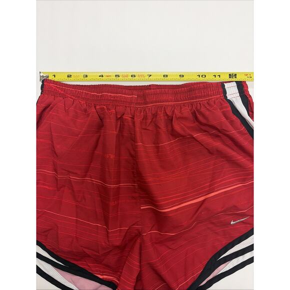 Nike Dri-FIT Tempo Shorts M Red White Black Trim Running Athletic Wear - Picture 6 of 8